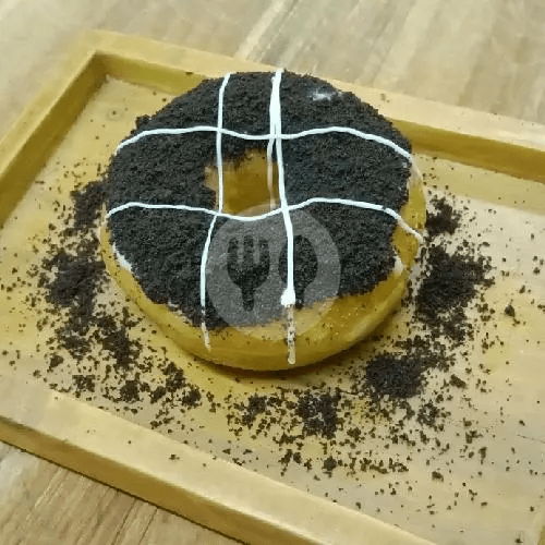 Donat Topping Oreo - Isi 1 Pcs + 1 Cappucino - Donat Topping Oreo